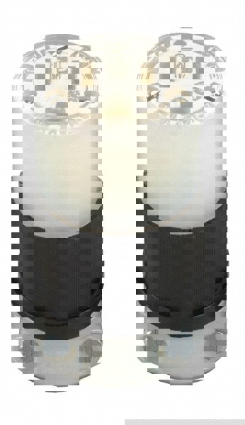 Straight Blade Connector: Industrial, 5-15R, 125VAC, Black & White